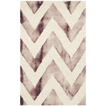 SAFAVIEH Dip Dye Hand Tufted Runner Rug- Ivory - Maroon- 2 ft. 3 in. x 12 ft. DDY715I-212